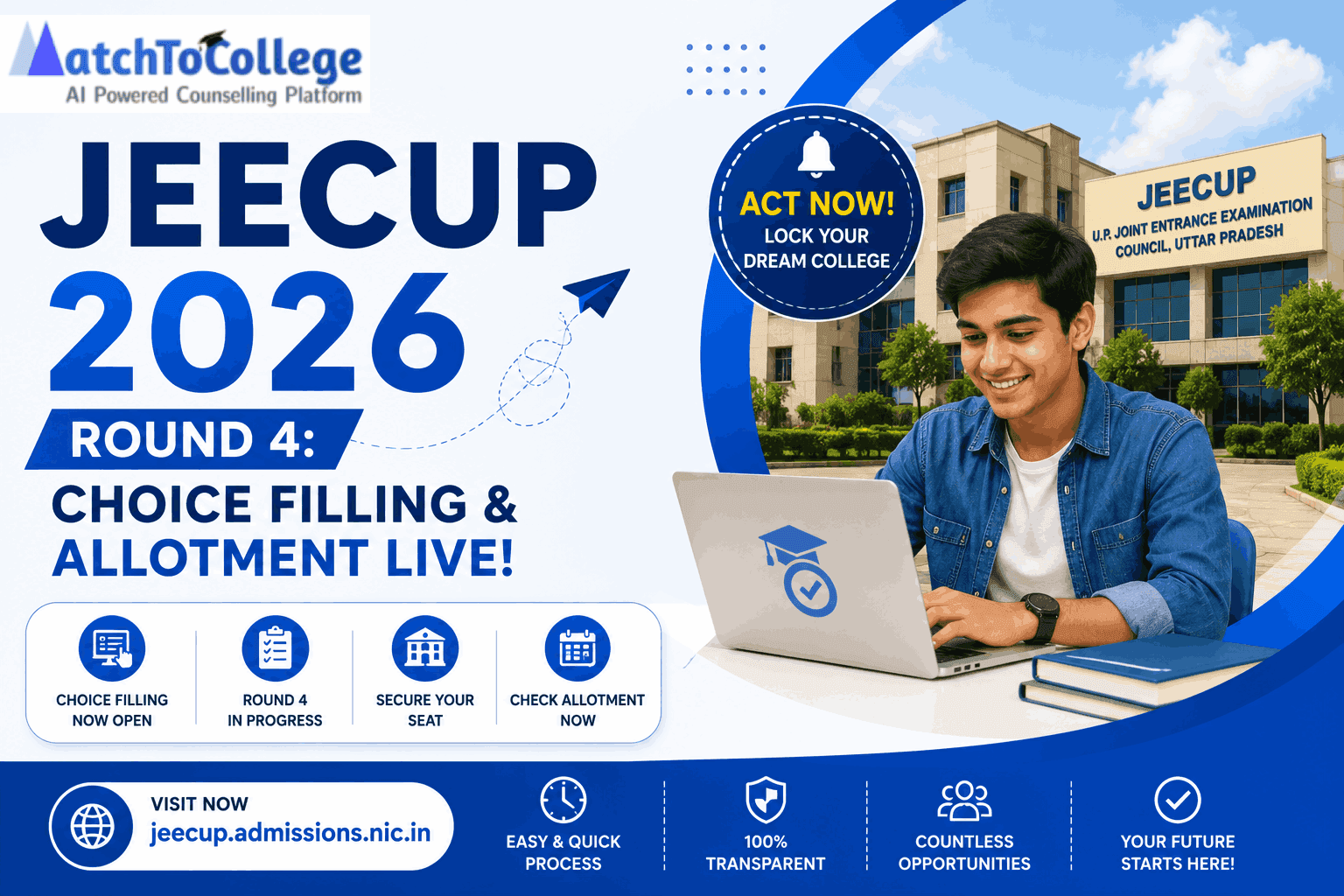 JEECUP 2026 Round 4: Choice Filling & Allotment Live!