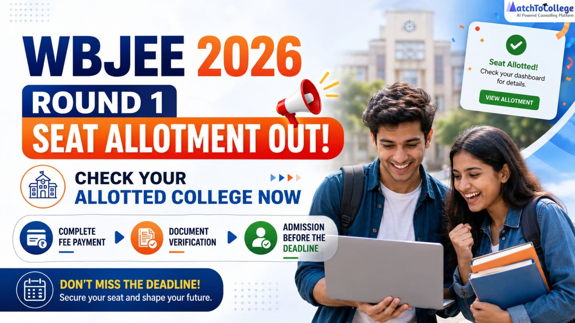 WBJEE 2026 Round 1 Seat Allotment: Check Your Results!