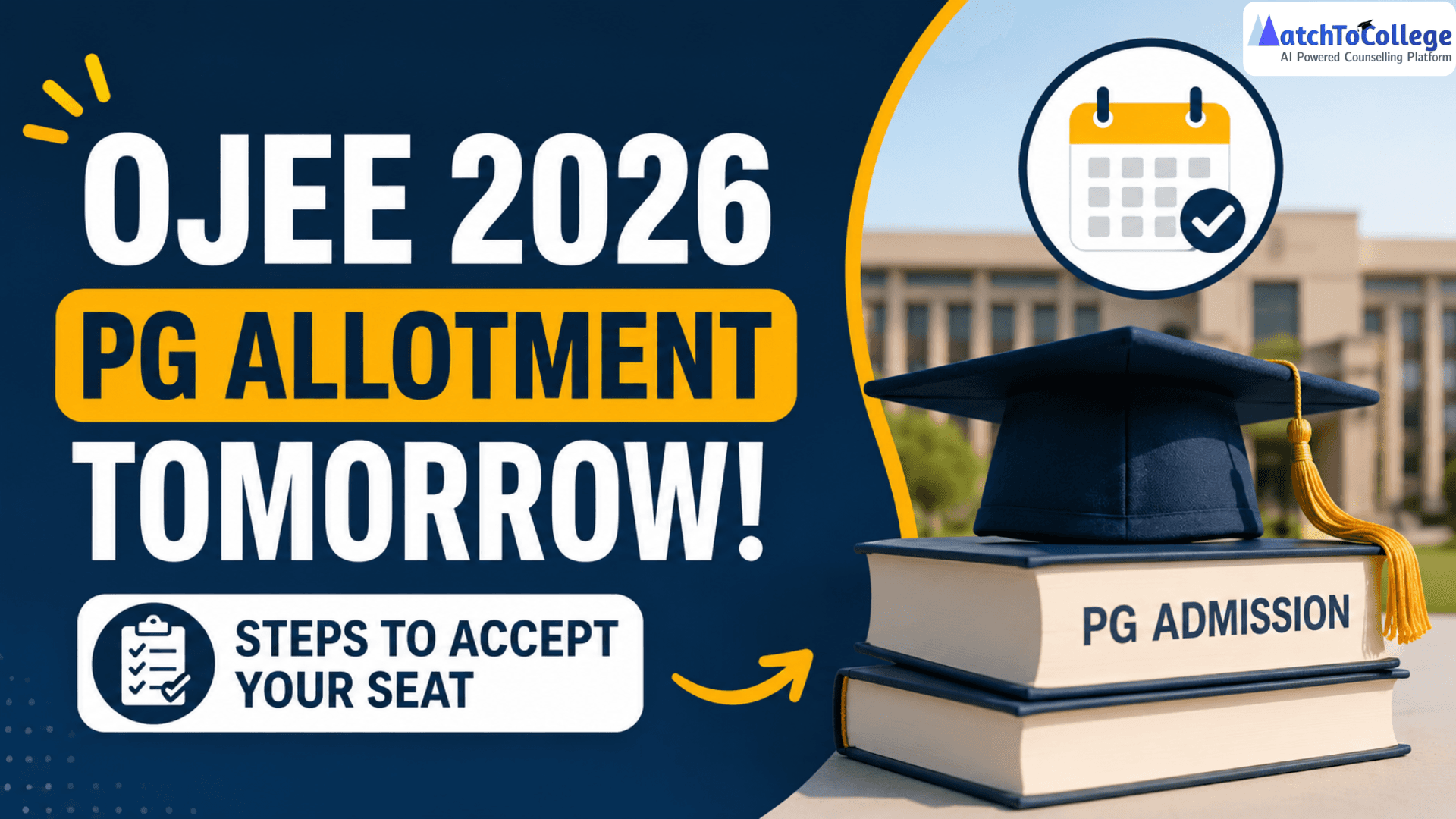 OJEE 2026 PG Allotment Tomorrow: Steps to Accept Your Seat
